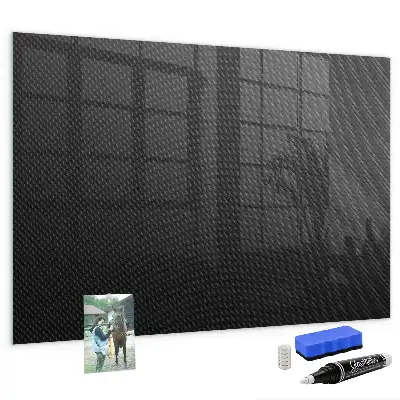 Magnetisch planbord van bedrukt glas met donkere abstractie