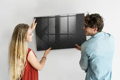 Magnetisch planbord van bedrukt glas met donkere abstractie