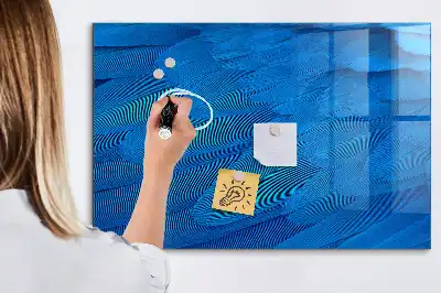 Glazen memobord met print inclusief neodymium magneten in het ontwerp Vogelveer