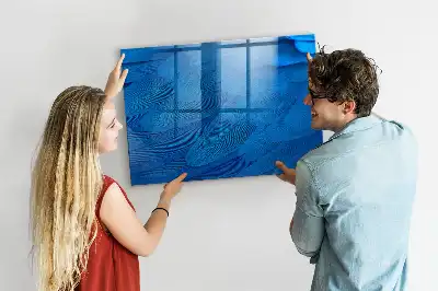 Glazen memobord met print inclusief neodymium magneten in het ontwerp Vogelveer