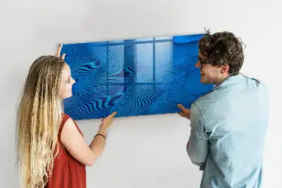 Glazen memobord met print inclusief neodymium magneten in het ontwerp Vogelveer