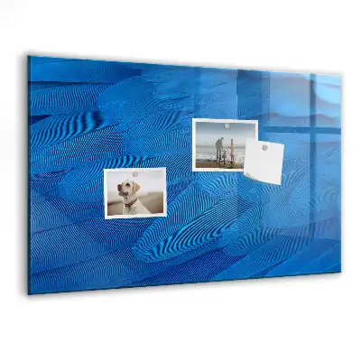 Glazen memobord met print inclusief neodymium magneten in het ontwerp Vogelveer