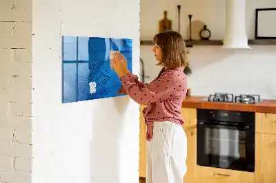 Glazen memobord met print inclusief neodymium magneten in het ontwerp Vogelveer