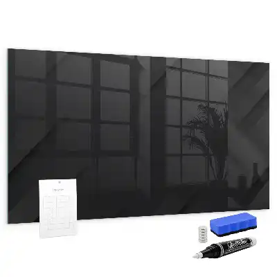 Glazen memobord met donker muurpatroon inclusief neodymium magneten
