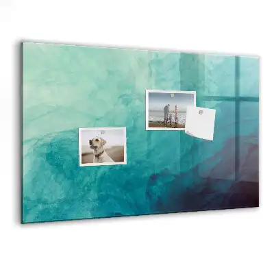 Magnetisch planbord van bedrukt glas met abstracte diepteprint