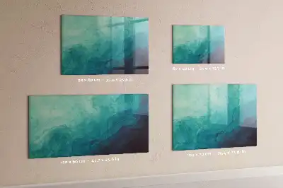 Magnetisch planbord van bedrukt glas met abstracte diepteprint