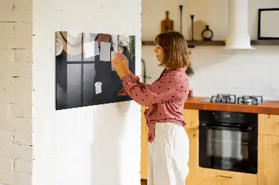 Glazen memobord met print inclusief neodymium magneten vakantie
