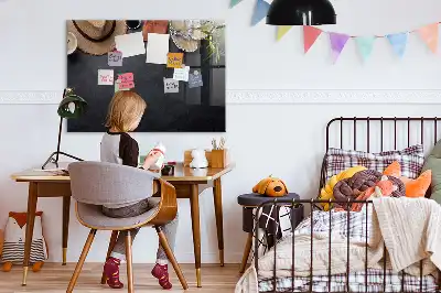Glazen memobord met print inclusief neodymium magneten vakantie