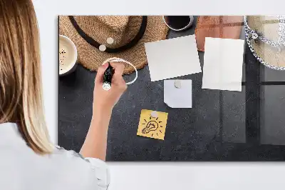 Glazen memobord met print inclusief neodymium magneten vakantie