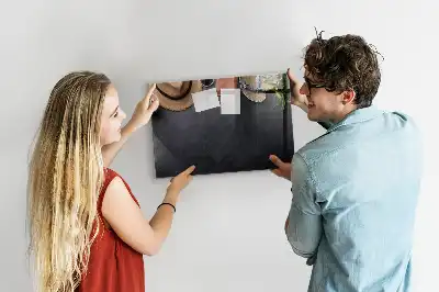 Glazen memobord met print inclusief neodymium magneten vakantie