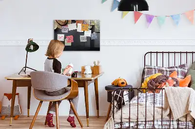 Glazen memobord met print inclusief neodymium magneten vakantie