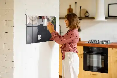 Glazen memobord met print inclusief neodymium magneten vakantie
