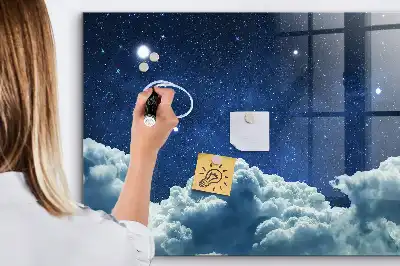 Magnetisch planbord voor de muur van bedrukt glas nachtelijke sfeer