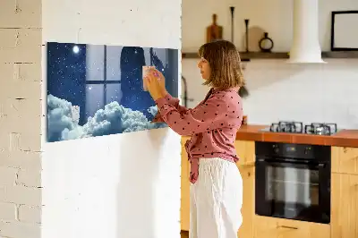 Magnetisch planbord voor de muur van bedrukt glas nachtelijke sfeer
