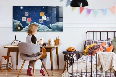 Magnetisch planbord voor de muur van bedrukt glas nachtelijke sfeer