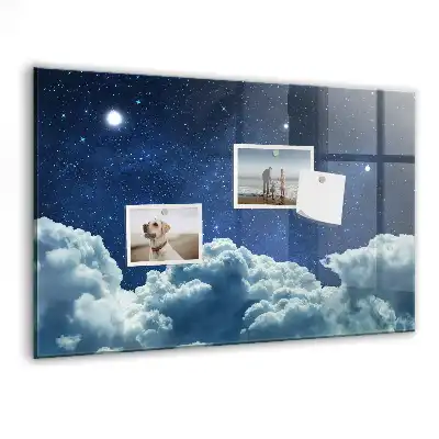 Magnetisch planbord voor de muur van bedrukt glas nachtelijke sfeer