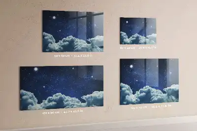 Magnetisch planbord voor de muur van bedrukt glas nachtelijke sfeer