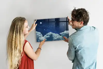 Magnetisch planbord voor de muur van bedrukt glas nachtelijke sfeer