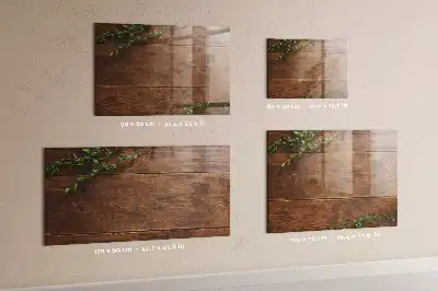 Magnetisch planbord van bedrukt glas rustiek hout design