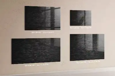 Glazen memobord met print inclusief neodymium magneten donkere bakstenen muur