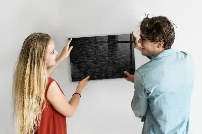 Glazen memobord met print inclusief neodymium magneten donkere bakstenen muur
