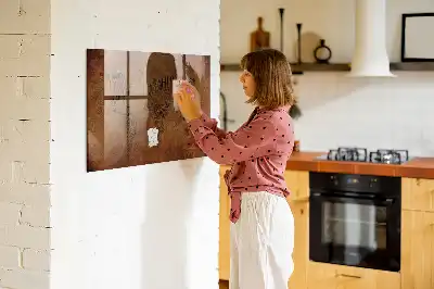 Magnetisch glazen planbord met wereldkaart met landnamen