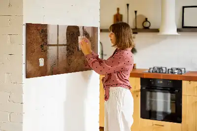 Magnetisch glazen planbord met wereldkaart met landnamen