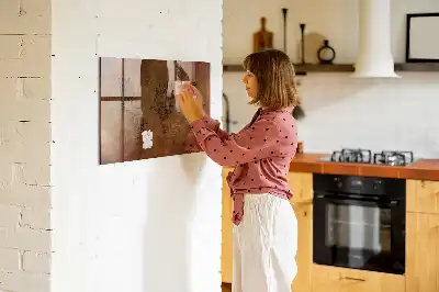 Magnetisch glazen planbord met wereldkaart met landnamen