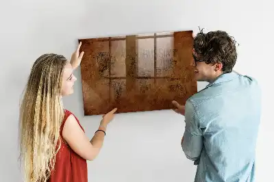 Magnetisch glazen planbord met wereldkaart met landnamen