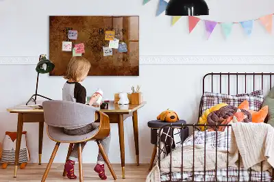 Magnetisch glazen planbord met wereldkaart met landnamen