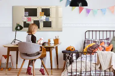 Magnetisch planbord van bedrukt glas uitvoering retro frames