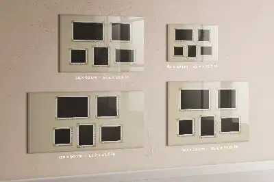 Magnetisch planbord van bedrukt glas uitvoering retro frames