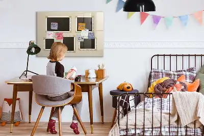 Magnetisch planbord van bedrukt glas uitvoering retro frames