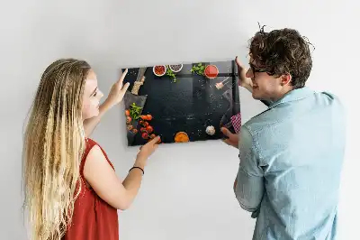 Magnetisch glazen planbord voor aan de muur bedrukt keukenaccessoire