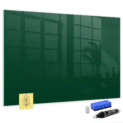 Magnetisch planbord van bedrukt glas voor aan de muur flesgroen