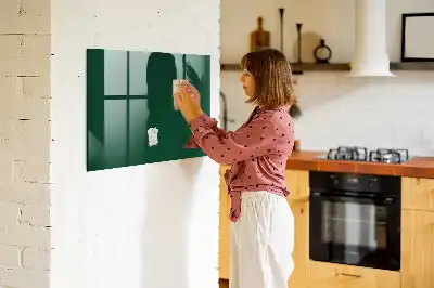 Magnetisch planbord van bedrukt glas voor aan de muur flesgroen