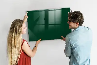 Magnetisch planbord van bedrukt glas voor aan de muur flesgroen