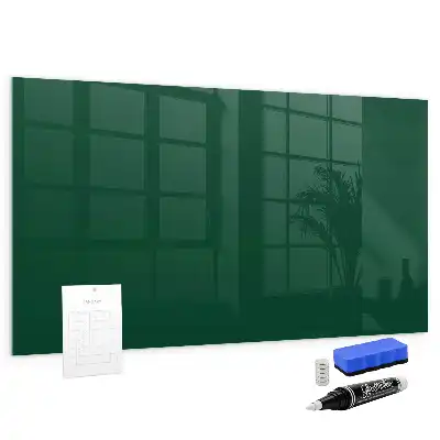 Magnetisch planbord van bedrukt glas voor aan de muur flesgroen
