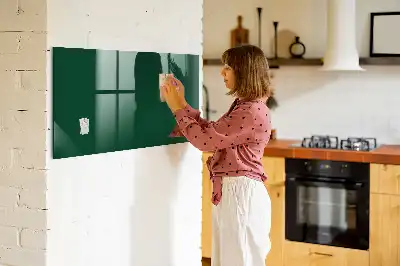 Magnetisch planbord van bedrukt glas voor aan de muur flesgroen