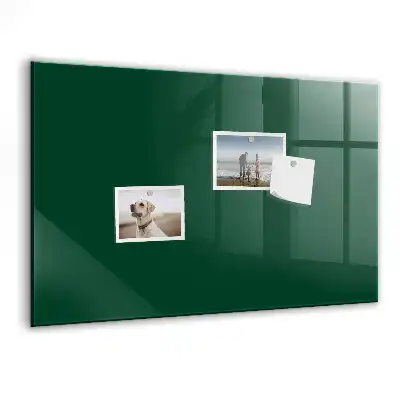 Magnetisch planbord van bedrukt glas voor aan de muur flesgroen