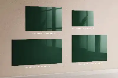 Magnetisch planbord van bedrukt glas voor aan de muur flesgroen