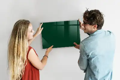 Magnetisch planbord van bedrukt glas voor aan de muur flesgroen