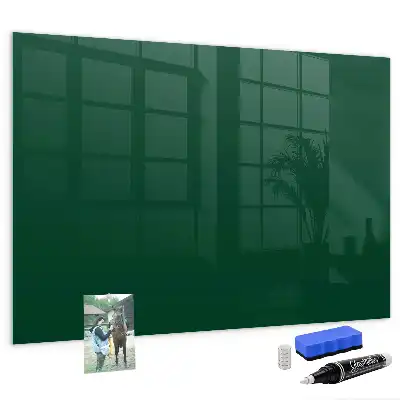 Magnetisch planbord van bedrukt glas voor aan de muur flesgroen