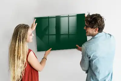 Magnetisch planbord van bedrukt glas voor aan de muur flesgroen