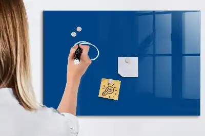 Magnetisch planbord voor de muur van bedrukt glas marineblauw