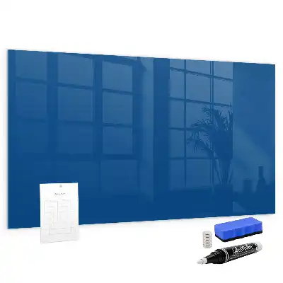 Magnetisch planbord voor de muur van bedrukt glas marineblauw