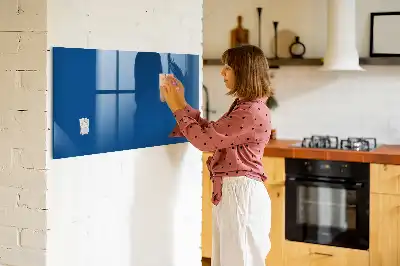 Magnetisch planbord voor de muur van bedrukt glas marineblauw