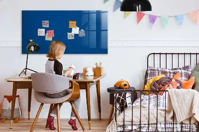 Magnetisch planbord voor de muur van bedrukt glas marineblauw
