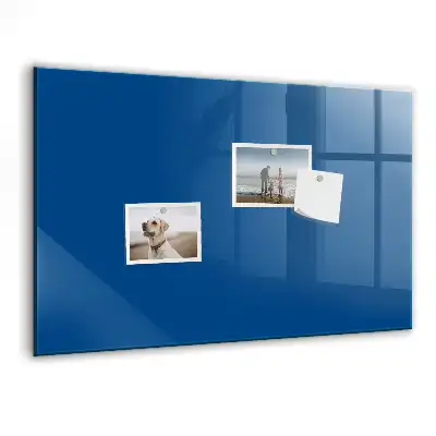 Magnetisch planbord voor de muur van bedrukt glas marineblauw