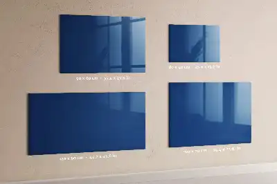 Magnetisch planbord voor de muur van bedrukt glas marineblauw